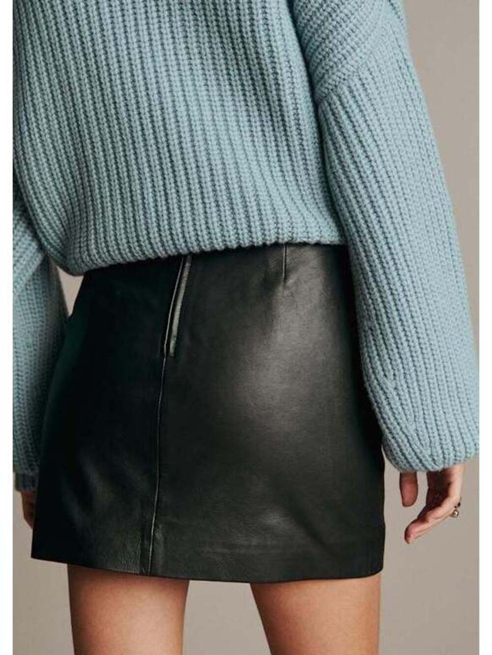 Sezane Harlow Skirt in Goat Leather Size 12 - Picture 4 of 8